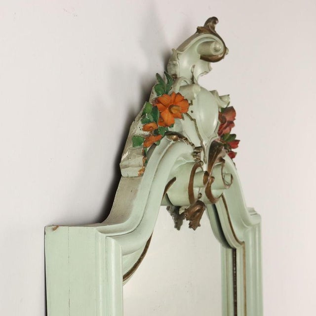 Green Umbertina Mirror, Italy, Late 19th century For Sale - Image 8 of 10