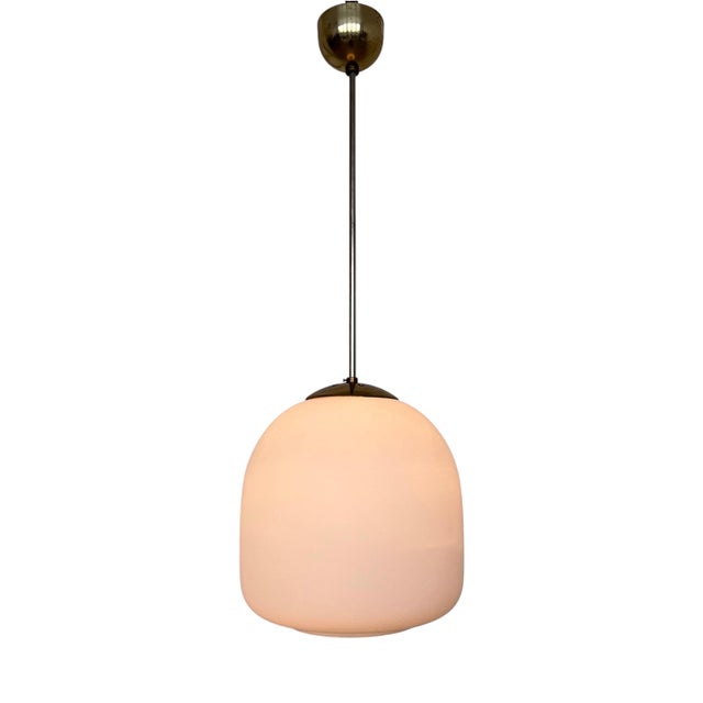 Mid-Century Modern Brass Pendant Light by Kamenicky Senov, 1970 For Sale