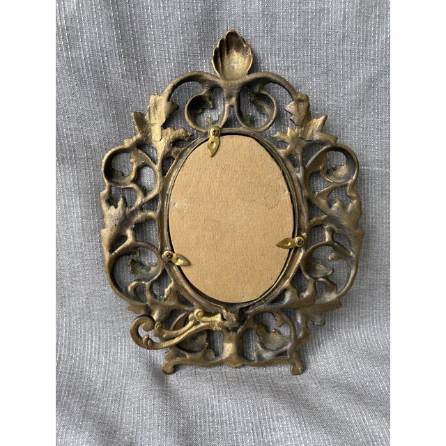 Ornate Rocco Style Brass Picture Frame For Sale - Image 9 of 18