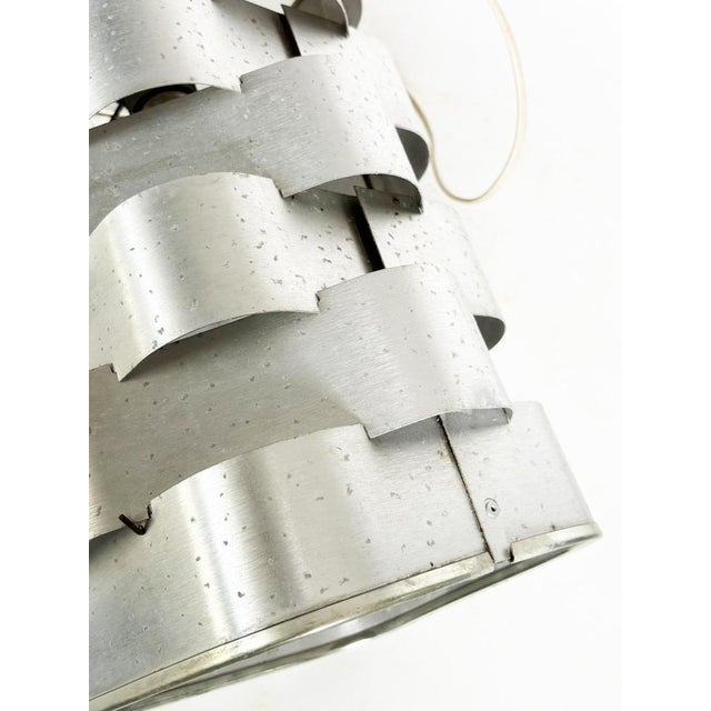Metal Table Lamp in Aluminium by Max Sauze, Switzerland, 1970 For Sale - Image 7 of 10