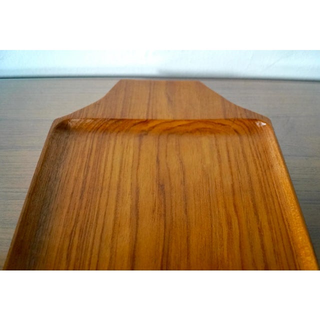 1970’s Danish Modern Solid Teak Tray For Sale - Image 11 of 12
