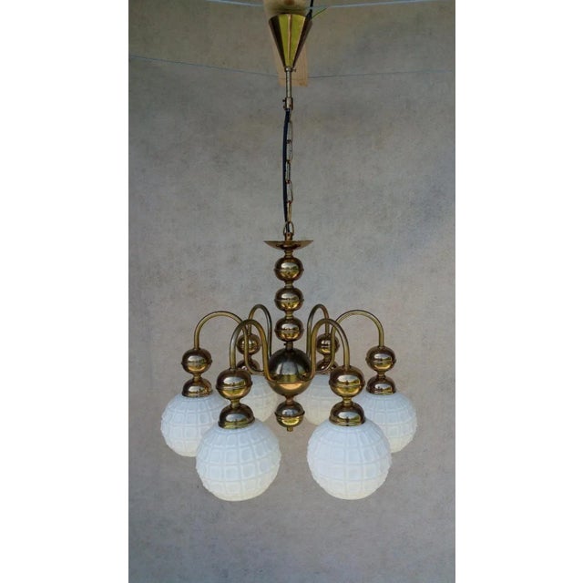 Vintage Bronze Chandelier, 1970s For Sale - Image 18 of 18