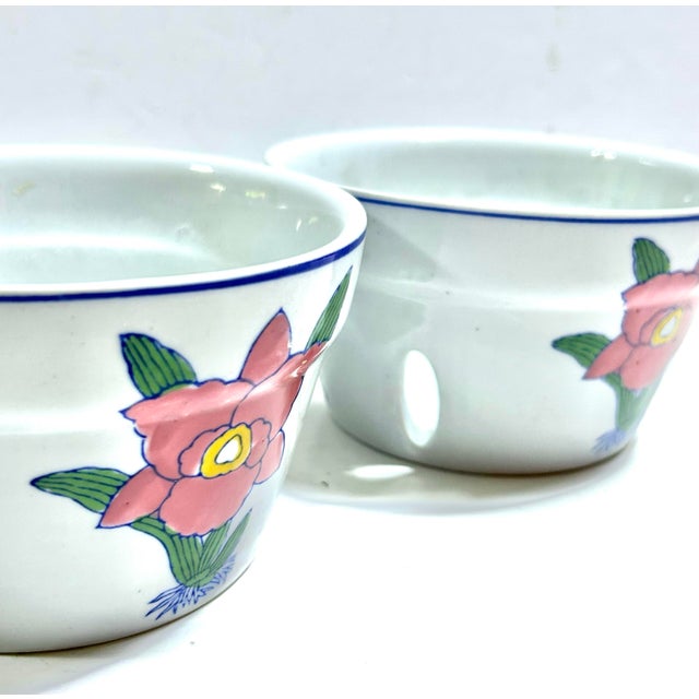 1980s Porcelain Ventilated Orchid Pots Slotted Pots - A Pair For Sale - Image 4 of 12