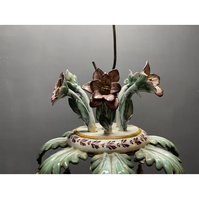 Large Italian Ceramic Nove Candelabra, 1940s For Sale - Image 10 of 18