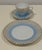 Rosenthal 1950s Art Deco Rosenthal Germany Blue Edge Gold Trim Cup, Saucer ,Plate Marked - 3 pcs For Sale - Image 4 of 8