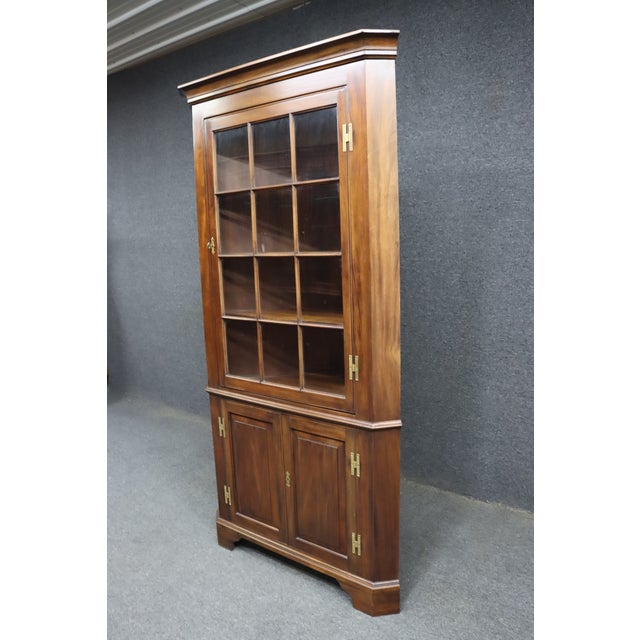 Henkel Harris Mahogany Two-Piece Corner Cabinet For Sale In Philadelphia - Image 6 of 12