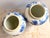 Ceramic Vintage Chinese Floral Blue & White Qing Ginger Jar Pair With Lotus Petal Border For Sale - Image 7 of 12