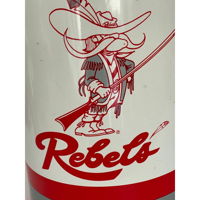 American Vintage College Football Rebels Trash Bin Umbrella Stand Sports Memorabilia Vintage For Sale - Image 3 of 4