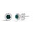 Imbued with a celestial allure, these rhodium-plated .925 sterling silver stud earrings are a testament to refined...