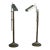 Pair of 1980s Faux Bamboo Adjustable Pharmacy Lamps For Sale