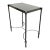 Vintage Rectangular Bronze and Black Granite Top 18" Tall Drink Table For Sale