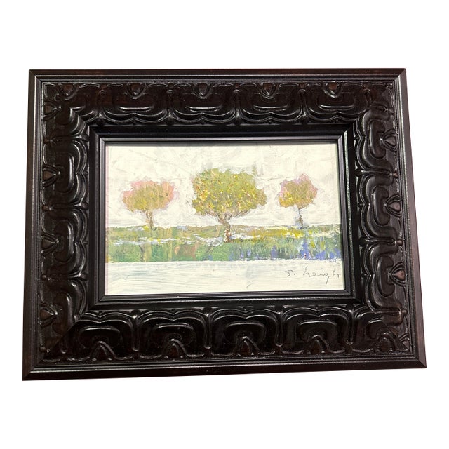 Contemporary Original Stephen Heigh Three Trees Landscape Painting For Sale