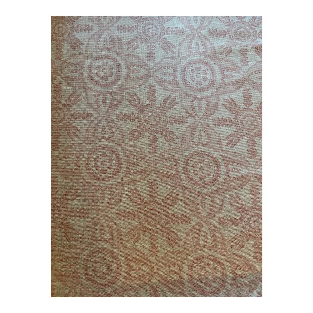 Lee Jofa/ Blithfield Rossmore Pink Linen Fabric 7 Yards For Sale