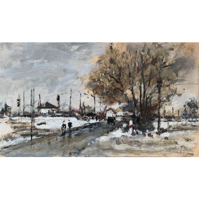 Magdalena Spasowicz, Landscape, Oil on Board, 1999 For Sale - Image 4 of 4