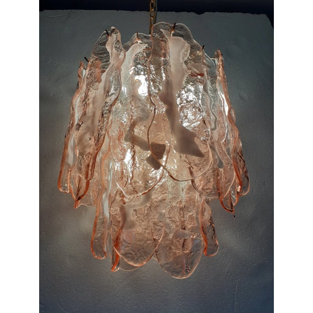 2000 - 2009 Murano Glass "Spider" Sputnik Chandelier in Pink and White For Sale - Image 5 of 8