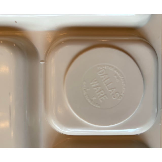 Plastic Set of 4 Dallas Ware Coral Pink Melamine Trays For Sale - Image 7 of 11