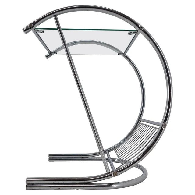 Mid-Century Chrome Magazine Table, Italy, 1970s For Sale - Image 12 of 12