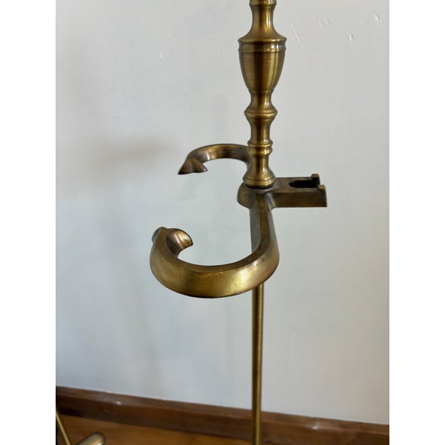 Vintage Brass Fireplace Tool Set With Stand For Sale - Image 9 of 12