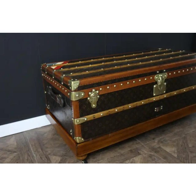 Steamer Trunk in Stenciled Monogram, 1920s For Sale - Image 17 of 18