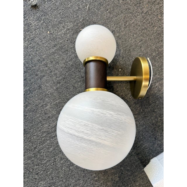 Contemporary Cheyanne Glass Wall Sconce, Set of 2 For Sale - Image 3 of 3