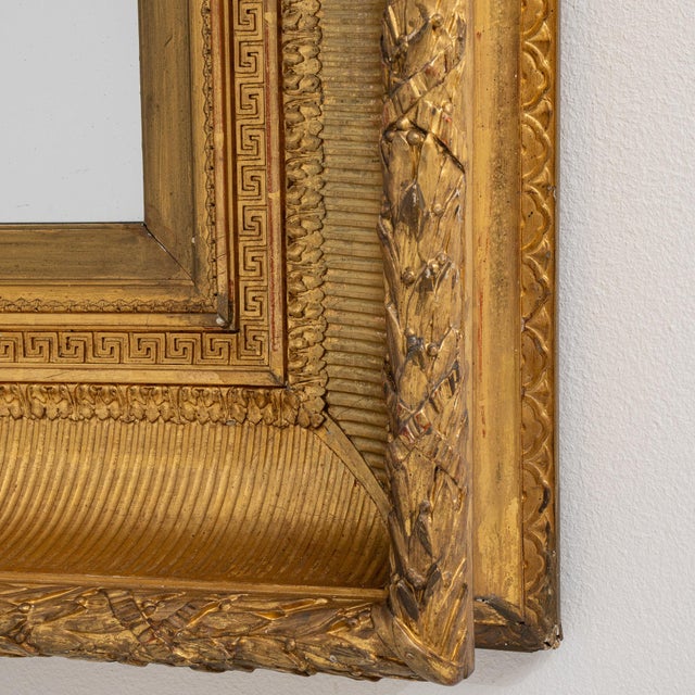 19th Century France Empire Gold Wood Mirror For Sale In Greensboro - Image 6 of 8