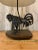 Primitive Rooster Cast Iron & Wood Lamp For Sale In Philadelphia - Image 6 of 10