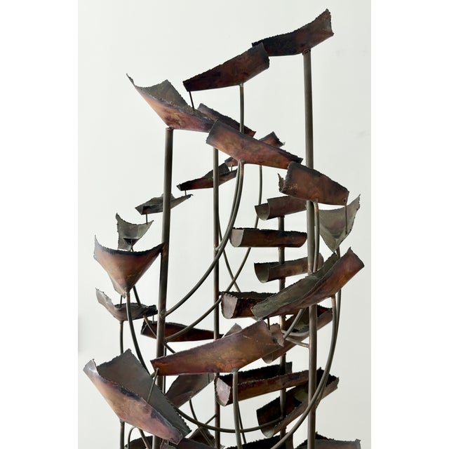 Metal "Waterwheel" Copper/Brass Kinetic Fountain 1982 by Hans Van De Bovenkamp For Sale - Image 7 of 15