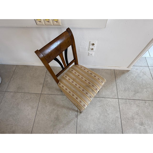 Wood Antique Biedermeier Walnut Armchair For Sale - Image 7 of 8