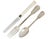 An elegant antique French silverplate cutlery service for six including six spoons, six forks, and six pearl handled...