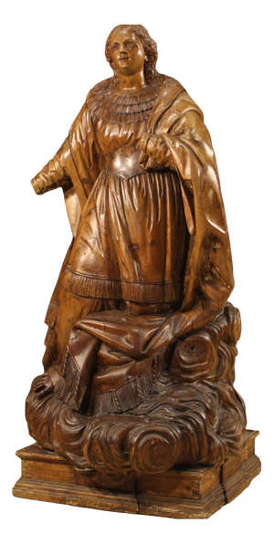 German Artist, Sculpture of Saint, 1780, Pine