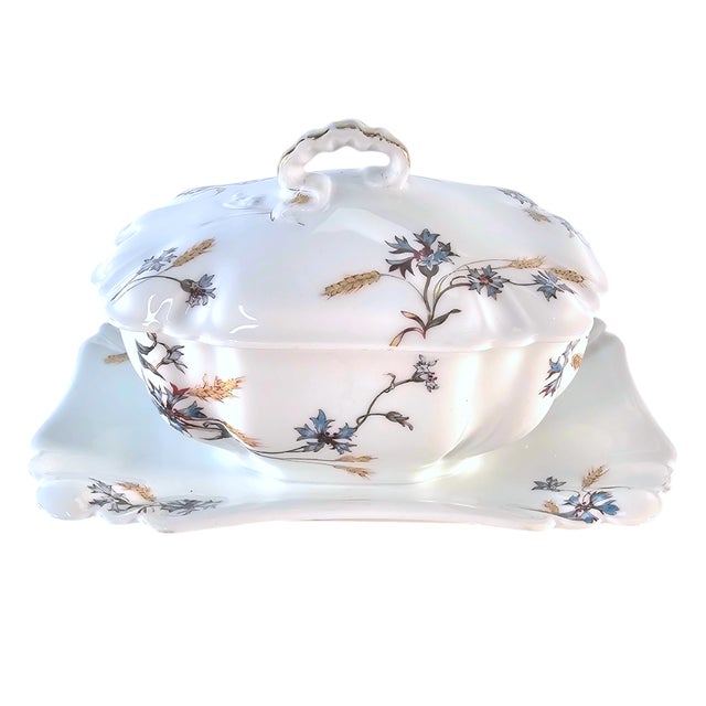 Victorian Haviland & Co. Schleiger 73-1 Covered Sauce Boat For Sale - Image 3 of 11