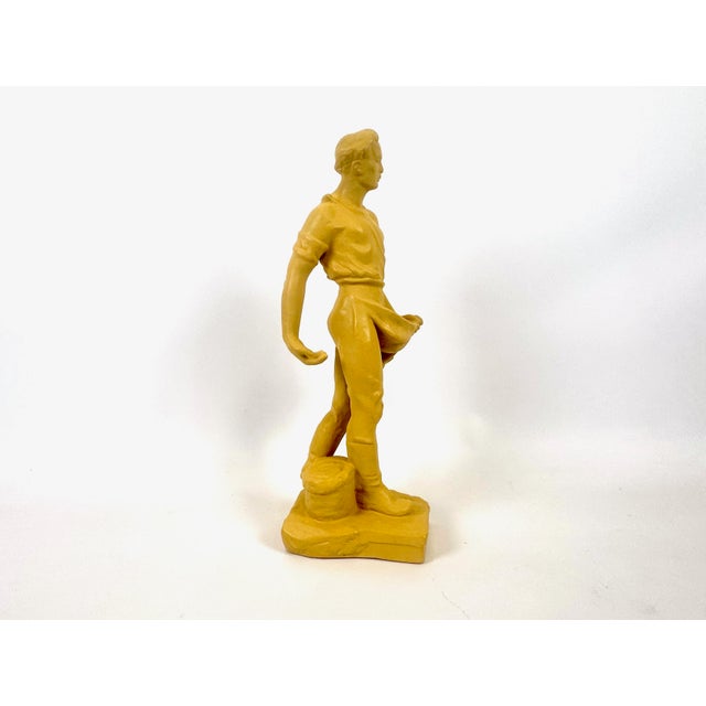 1940s Socialist Realist Style Ceramic Sculpture of Sower, Former Czechoslovakia, 1940s For Sale - Image 5 of 12