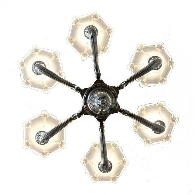 Art Deco Ceiling Lamp, France, 1925 For Sale - Image 6 of 8