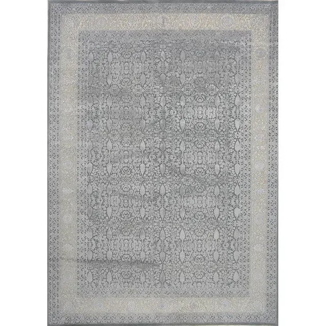 Handwoven Gray/Cream Transitional Persian Tabriz Style Area Rug 10'2" X 14'3" For Sale - Image 11 of 11