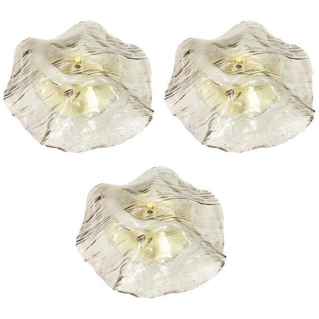 Large Austrian Kalmar Flushmount Lights, 1970s For Sale - Image 6 of 6