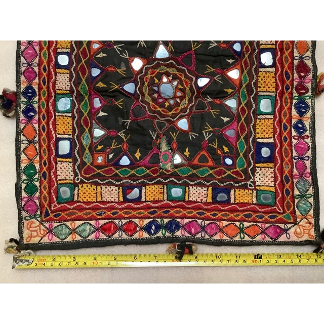1990s Rajastan Indian Vintage Embroidered Textile Decor Art For Sale In New York - Image 6 of 6