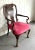 Antique Burlwood Side Chair W/ Pink Velvet Seat For Sale - Image 6 of 6