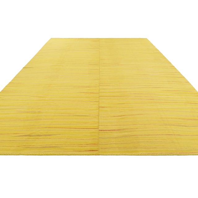 2010s Rug & Kilim’s Oversized Contemporary Kilim in Yellow With Stripes For Sale - Image 5 of 7