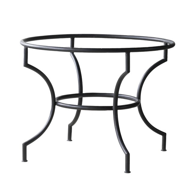 Matthew Izzo Home Moroccan Zellige Tamegroute Green Tile and Iron Base 48" Round Bistro Table For Sale - Image 4 of 5