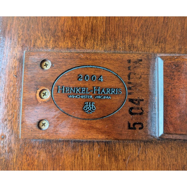 2000 - 2009 Henkel Harris Historic Salem Model 5611 Mahogany Occasional Table For Sale - Image 5 of 6