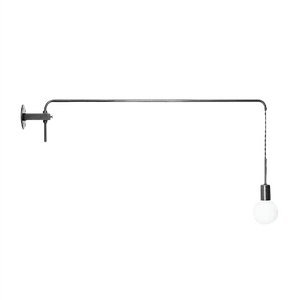 Black Minimalist Modern Oxidized Steel Potence Wall Lamp from Balance Lamp