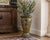 Baroque Vintage Olive Green Glazed Heavy Clay Floor Urn Vase With Raised Baroque Medallions – 15”h For Sale - Image 3 of 7