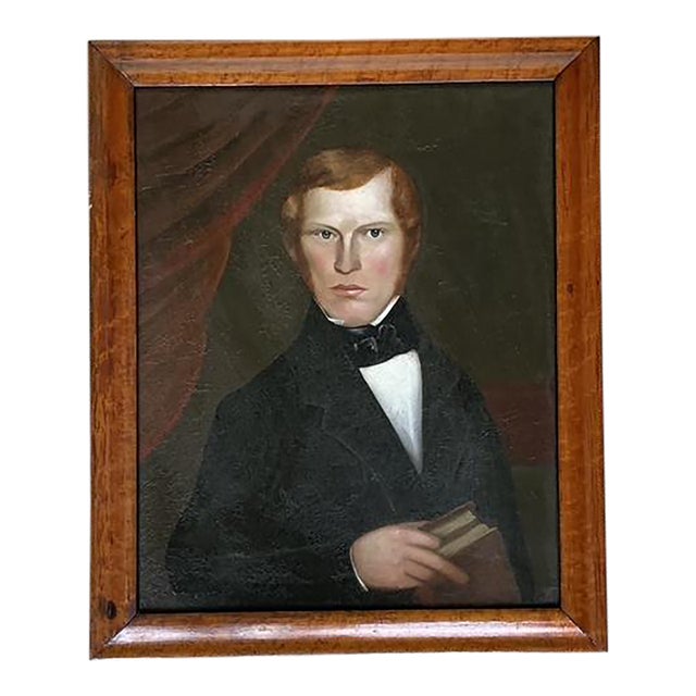 Vintage 19th Century Portrait of a Gentleman For Sale