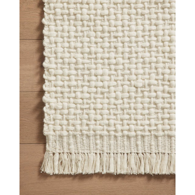 Loloi Rugs Amber Lewis x Loloi Yellowstone Ivory 18" x 18" Sample Rug For Sale - Image 4 of 8