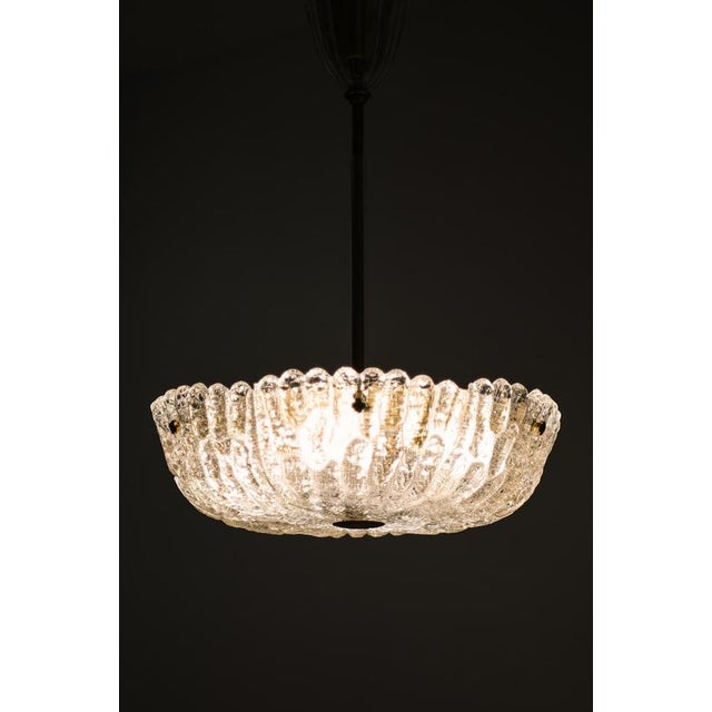 Ceiling Lamps in Brass and Glass attributed to Carl Fagerlund, 1960s, Set of 2 For Sale - Image 6 of 7