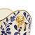 Traditional Matthew Izzo Home Wastebasket - Hand Painted Oval Tole Metal With Ink Blue Vine Design, Raised Edges, Gold Leaf Trim and Lion Head Handles For Sale - Image 3 of 3