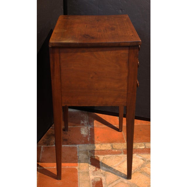 Circa 1800 American Federal Period 3-drawer Side Table. Southern, either NC or VA origin. Warm brown, well figured walnut...
