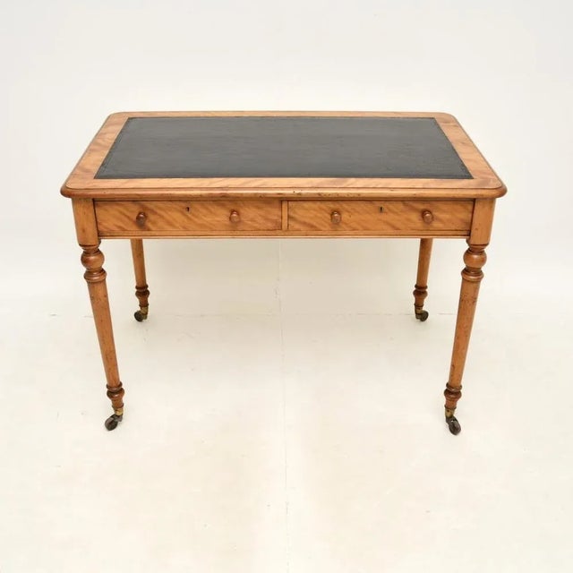 Victorian Satinwood Writing Desk, 1840s For Sale - Image 10 of 10