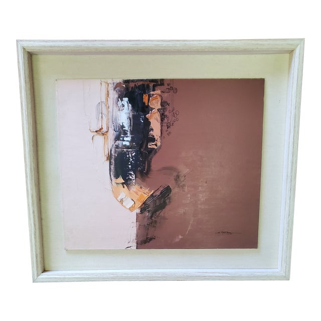 Mid Century Modern Italian Abstract Painting For Sale