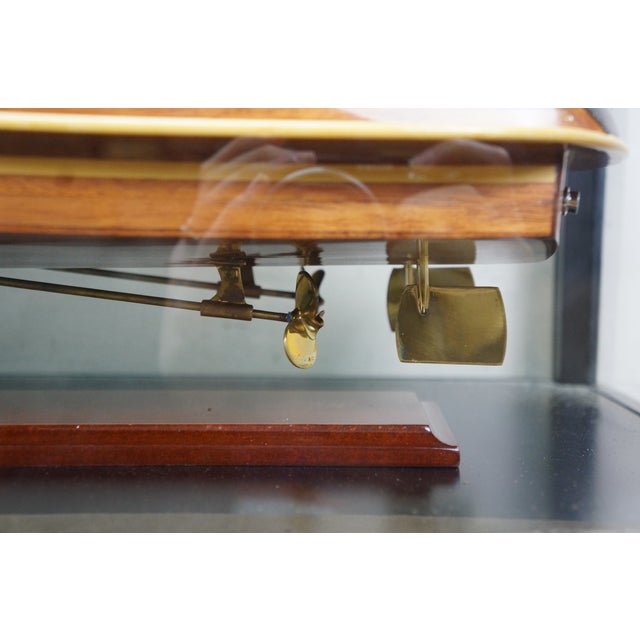 Vintage Riva Aquarama Hardwood Runabout Speed Boat Model Display Case 40" For Sale - Image 13 of 15